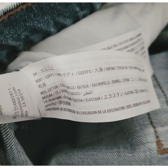 Abercrombie & Fitch The 90s Slim Straight Ultra High Rise Jeans Size 32/14 Long - Picture 6 of 8
